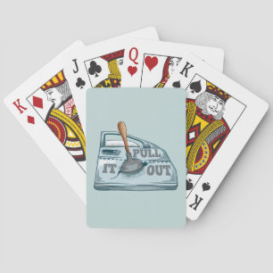 Panel beating car workshop playing cards