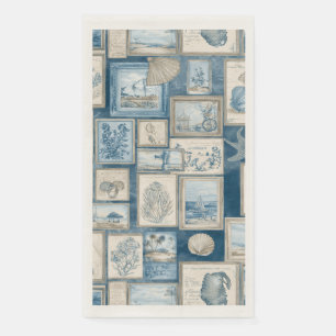 PANEL Cobalt Seas – Coastal Paradise Blocks Napkin