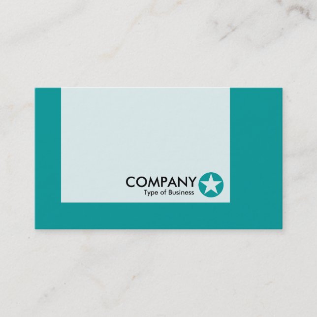 Panel - Colours - Star - Teal Business Card (Front)