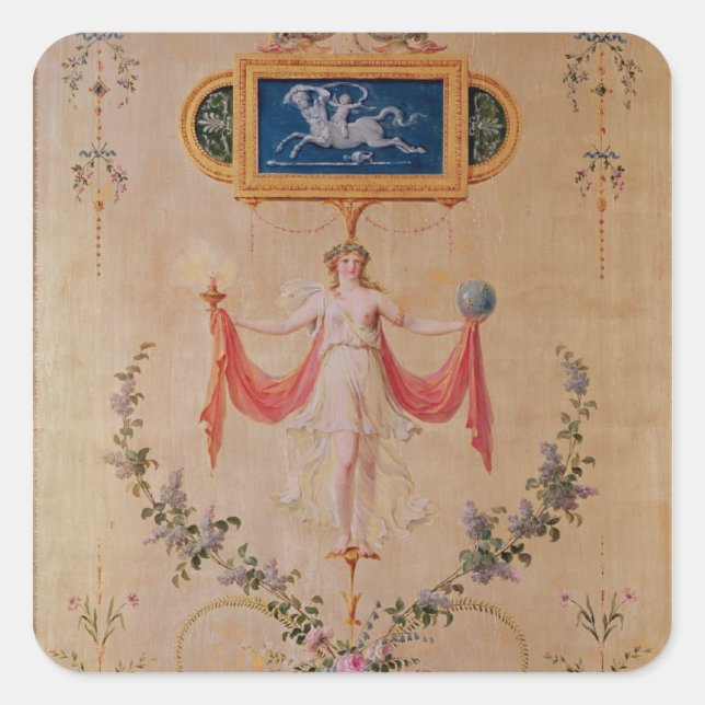 Panel from the boudoir of Marie-Antoinette Square Sticker (Front)