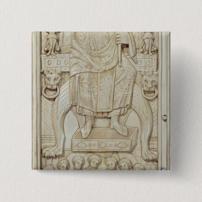 Panel from the Diptych of Consul Areobindus 15 Cm Square Badge (Front)