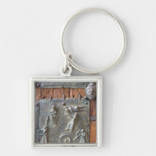 Panel from the left hand door, 12th century (bronz key ring