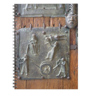 Panel from the left hand door, 12th century (bronz notebook