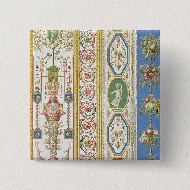 Panel from the Raphael Loggia at the Vatican, engr 15 Cm Square Badge (Front)