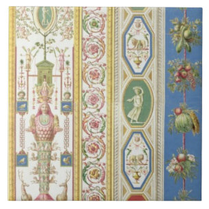 Panel from the Raphael Loggia at the Vatican, engr Tile