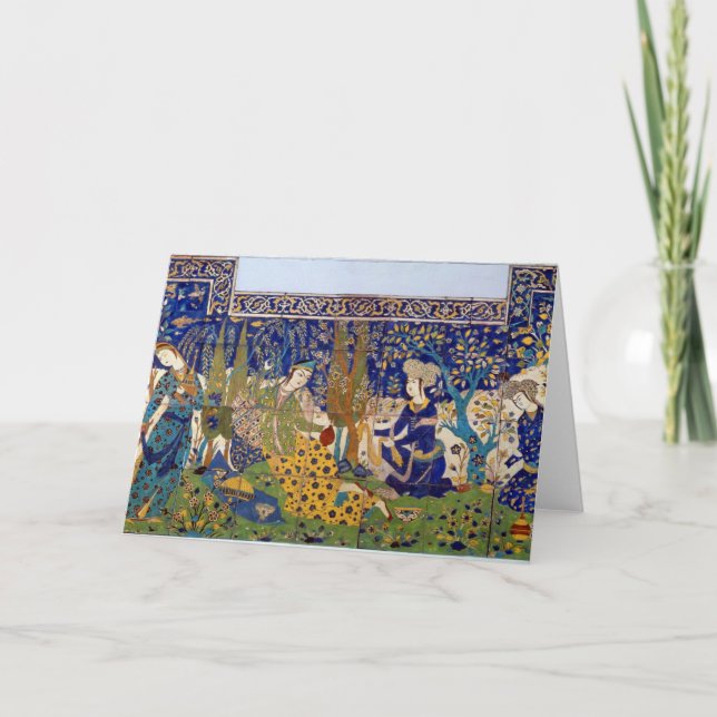 Panel of glazed earthenware tile-work, Isfahan Holiday Card (Front)
