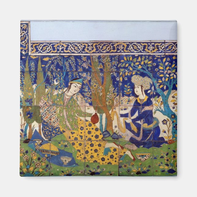 Panel of glazed earthenware tile-work, Isfahan Magnet (Front)