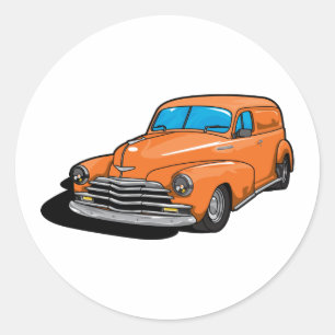 Panel Wagon Classic Round Sticker