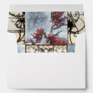 Panelled Abstract Scrollwork Painting Envelope