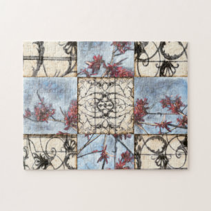Panelled Abstract Scrollwork Painting Jigsaw Puzzle