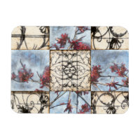 Panelled Abstract Scrollwork Painting