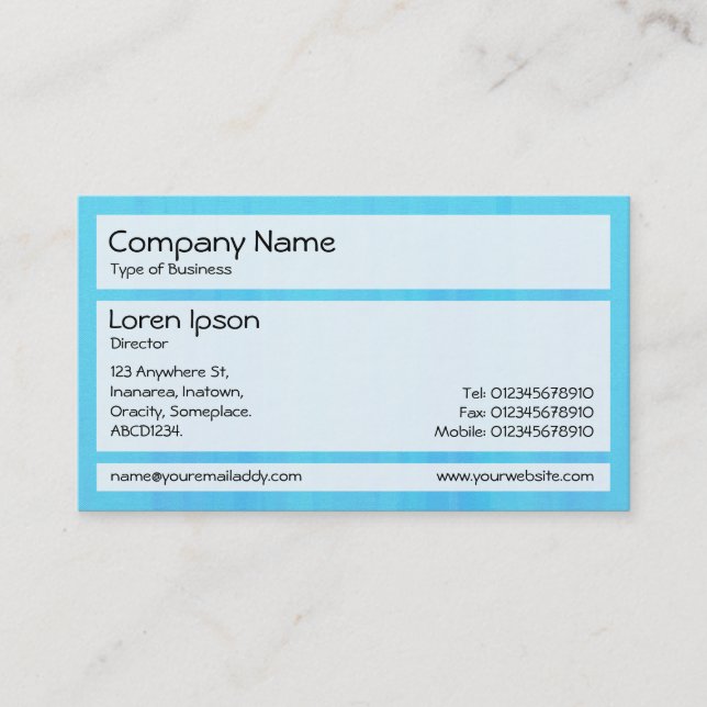 Panels 02 - Blue Painted Business Card (Front)