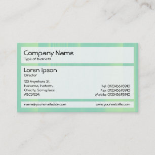 Panels 02 - Glassy bands Shades of Green Business Card
