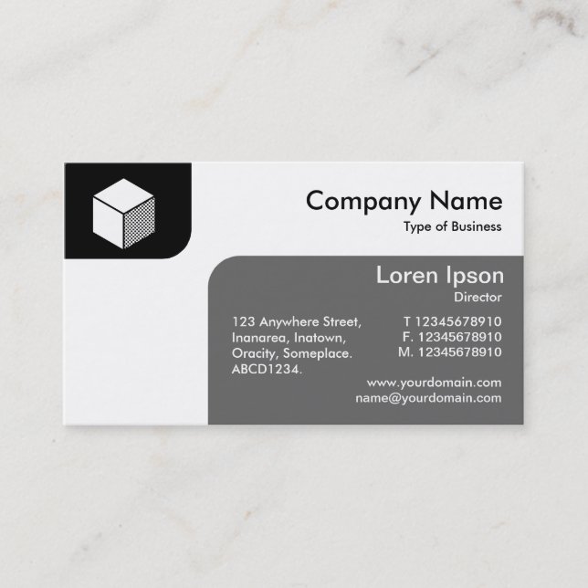 Panels - Black and Grey Business Card (Front)