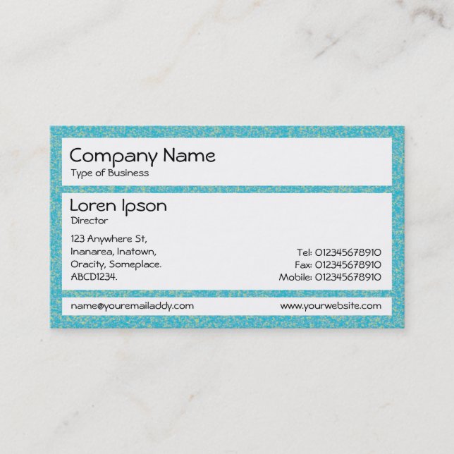 Panels - Blue and Green Stipple Business Card (Front)