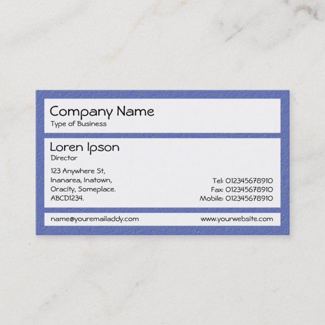 Panels - Blue Stucco Business Card (Front)