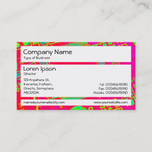 Panels - Colourful Abstract Circuitry Business Card