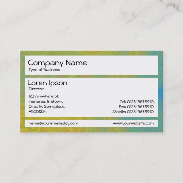 Panels - Colourful Marble Business Card (Front)