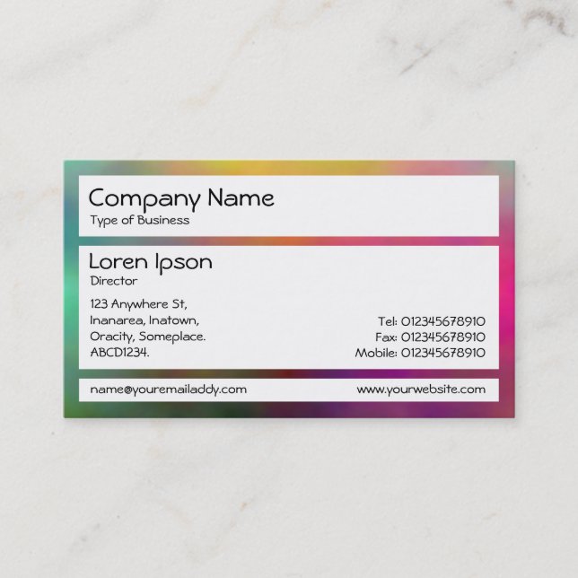 Panels - Colourful Smoke Business Card (Front)
