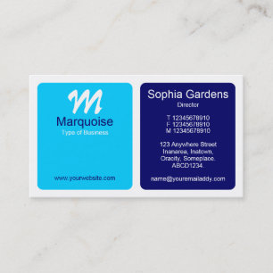 Panels - Dark Blue, Light Blue and White Business Card