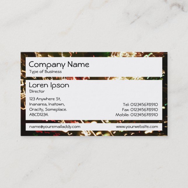 Panels - Fibre Optic Lamp Business Card (Front)