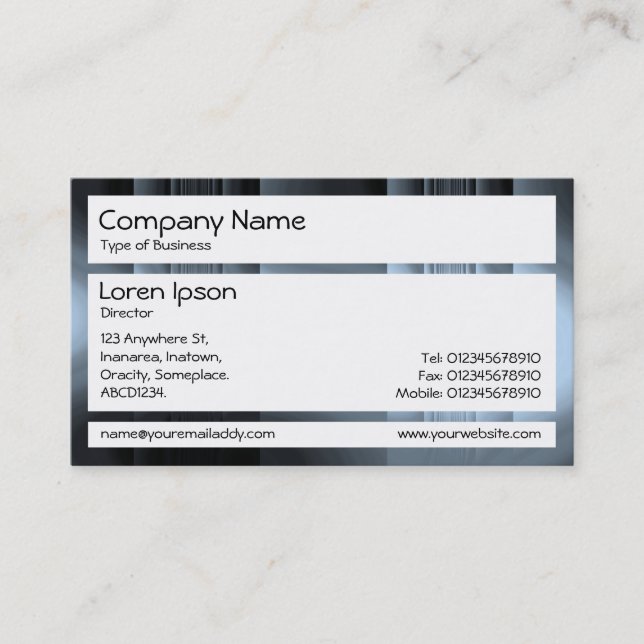 Panels - Glass Bands Business Card (Front)
