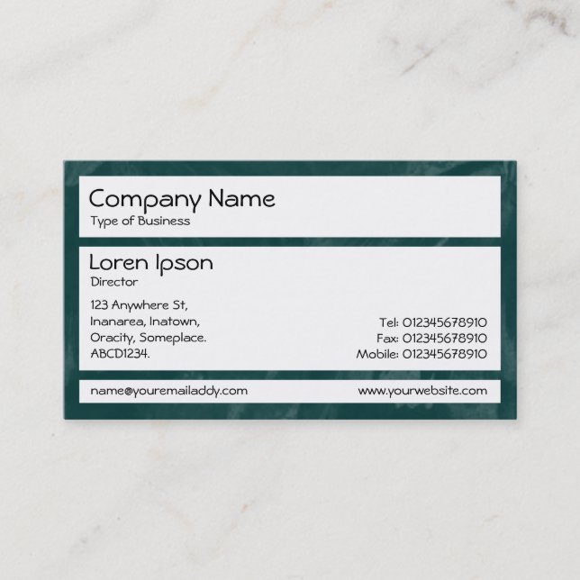 Panels - Green Brushed Business Card (Front)