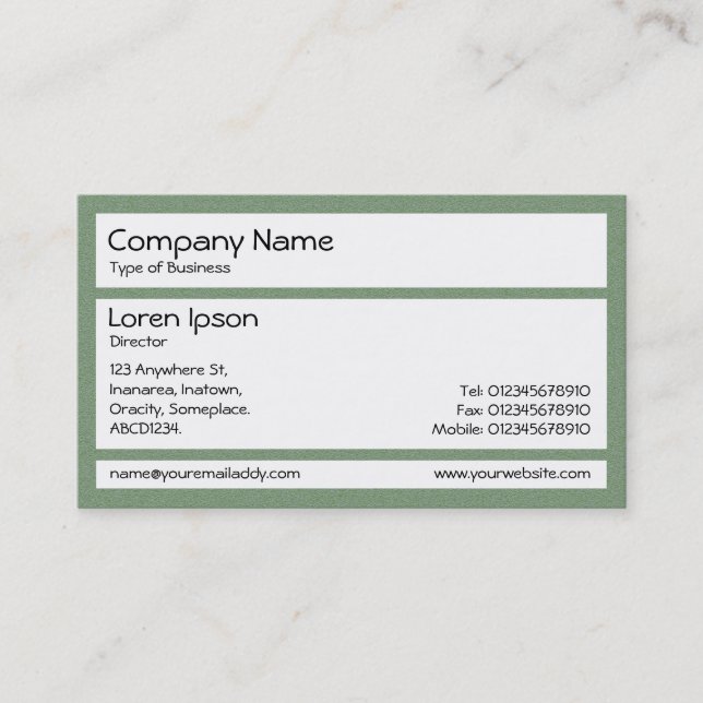 Panels - Green Powder Business Card (Front)