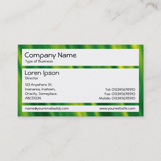 Panels - Green Ripples Business Card (Front)