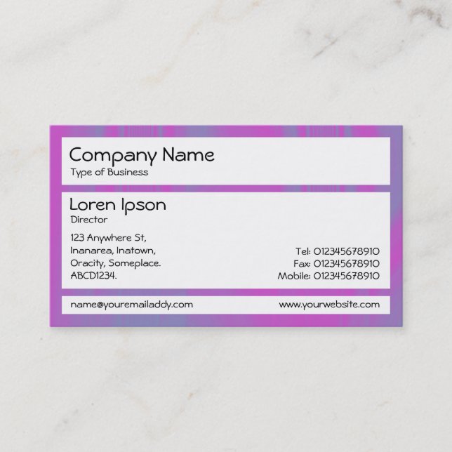 Panels - Magenta Streaks Business Card (Front)
