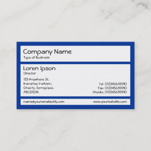 Panels - Navy Blue Business Card
