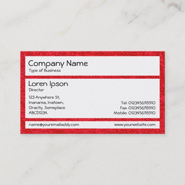 Panels - Red Carpet Business Card (Front)