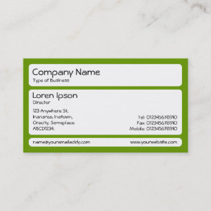 Panels (Rounded) - Avocado Green Business Card