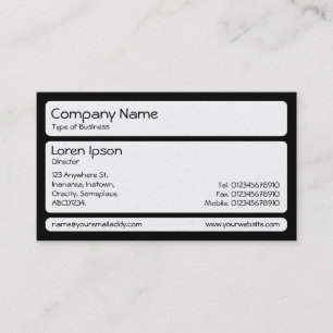Panels (Rounded) - Black (platinum) Business Card
