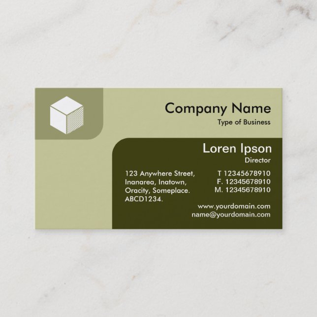 Panels - Shades of Khaki and Olive Business Card (Front)