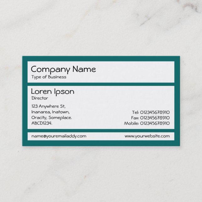 Panels - Teal Business Card (Front)