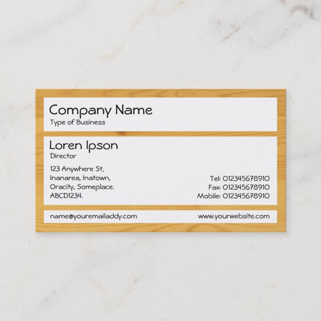Panels - Wood 04 Business Card (Front)