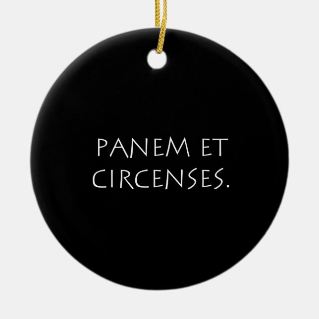 Panem et circenses ceramic tree decoration (Front)
