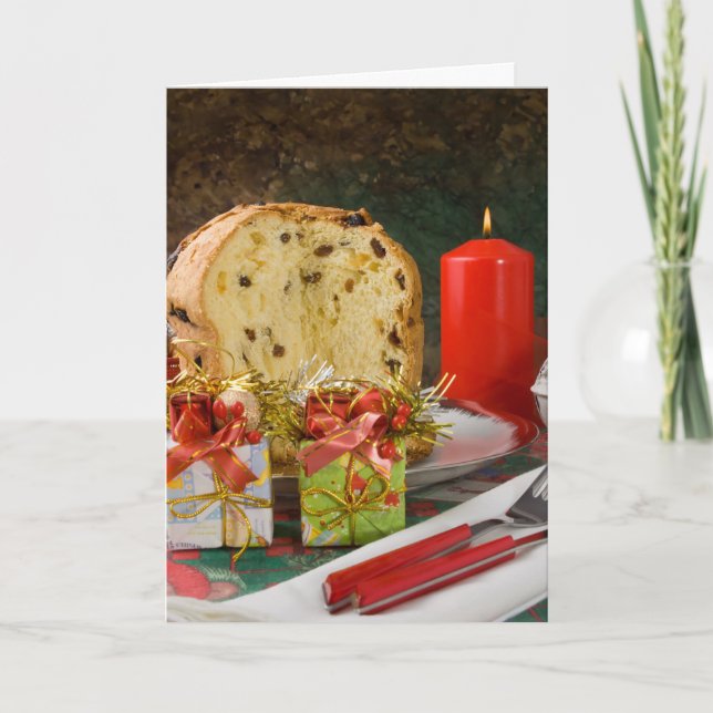 Panettone Christmas Greeting Card (Front)