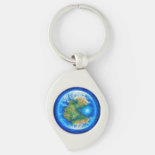 Pangaea and the Tethys ocean  Key Ring (Front)