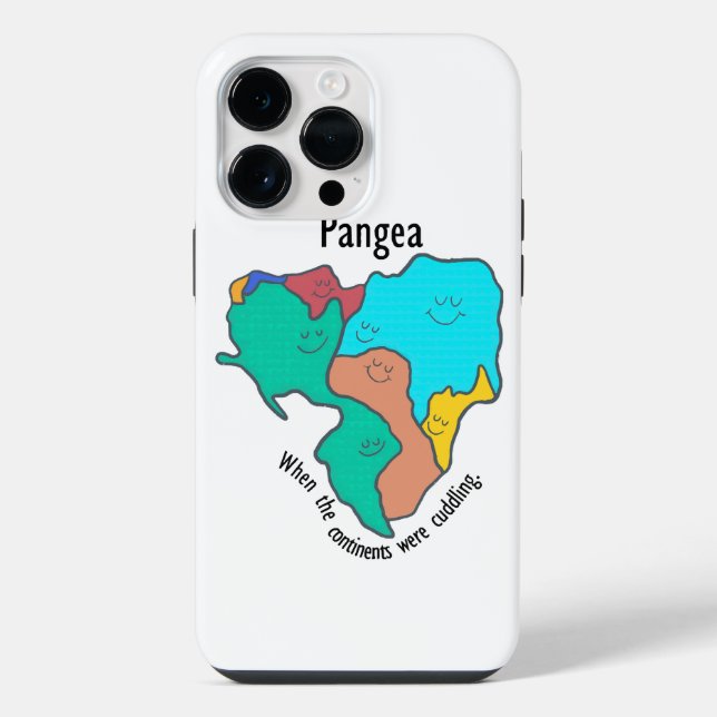 Pangea Continents Cuddling Multicolor iPhone Case (Back)