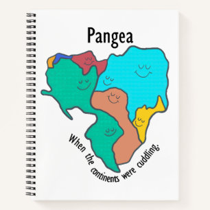 Pangea Continents Cuddling Multicolor Notebook