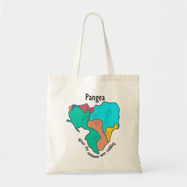 Pangea Continents Cuddling Multicolor Tote Bag (Front)