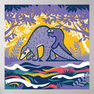 Pangolin Art Poster