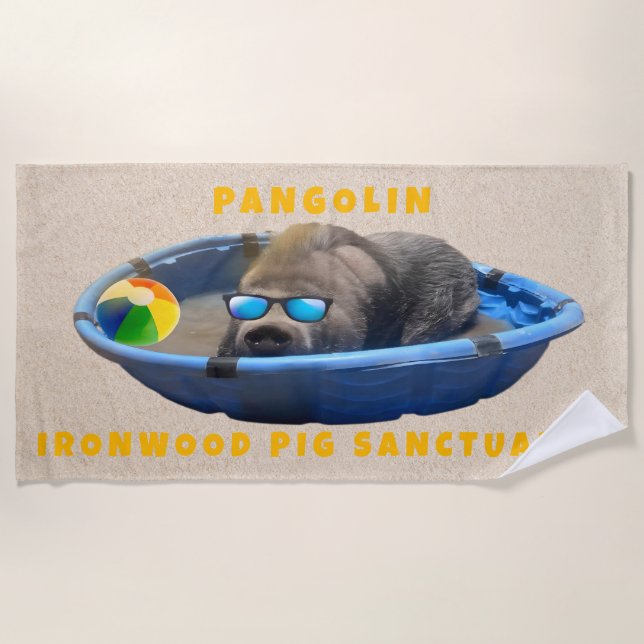 Pangolin Beach Towel (Front)