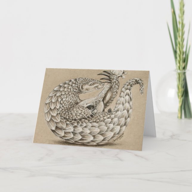 Pangolin by TACS greeting card (Front)
