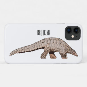 Pangolin cartoon illustration iPhone 11 case