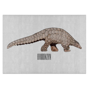Pangolin cartoon illustration cutting board