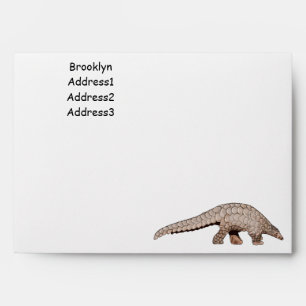 Pangolin cartoon illustration envelope