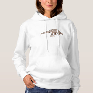 Pangolin cartoon illustration hoodie